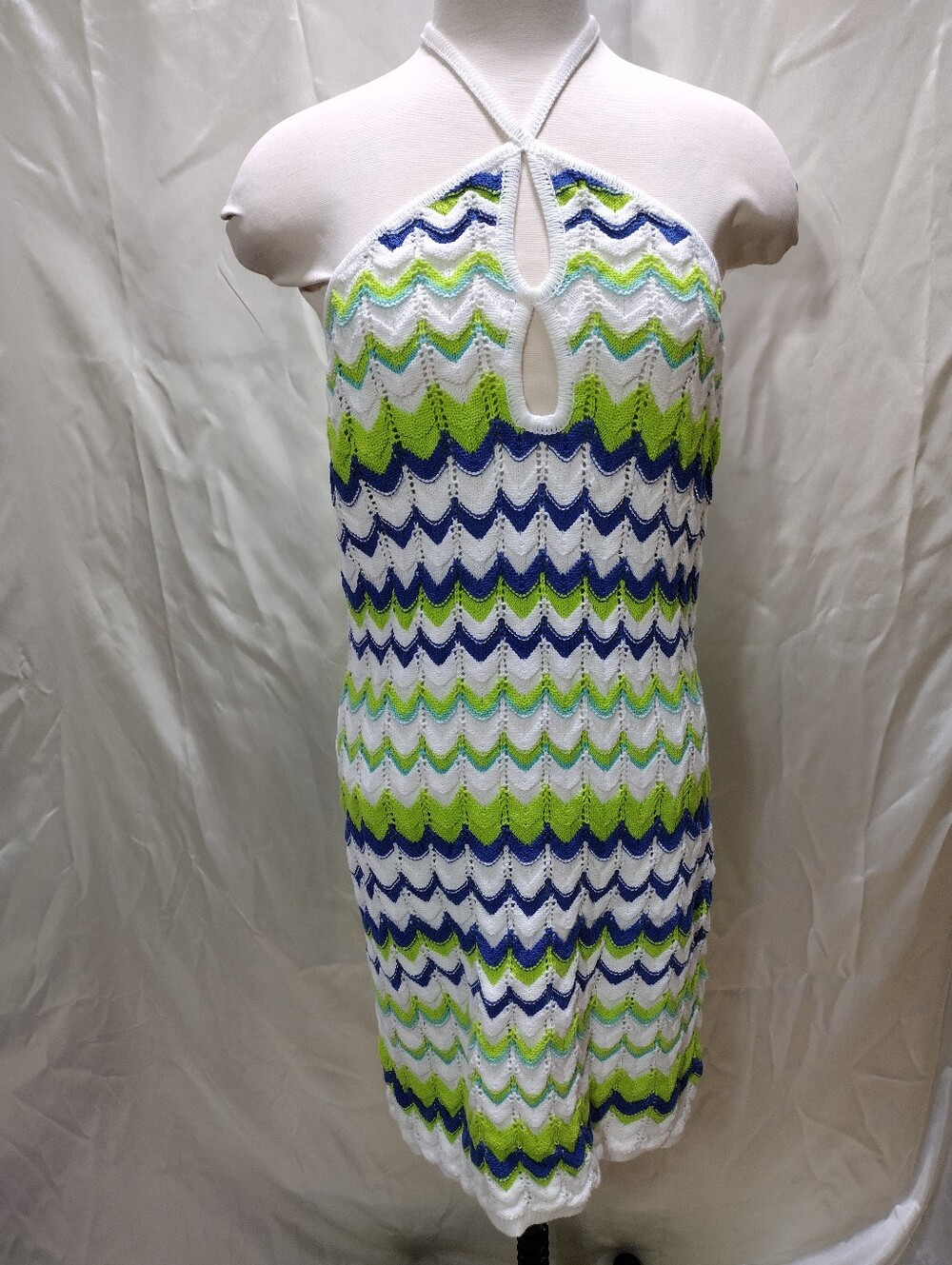 Seven Wonders Knit Dress XL US 10 Halter Strapless Vacation Beach Boho